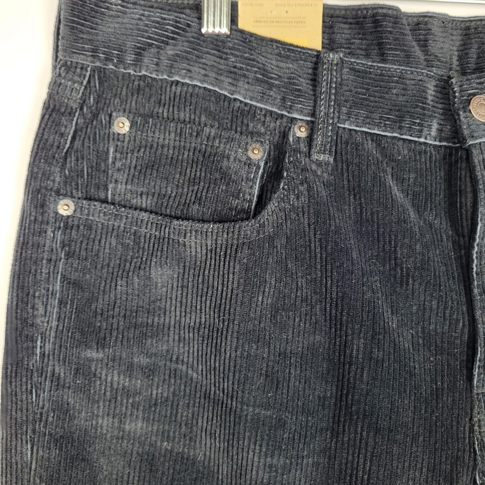 Levis Low Pro Corduroy Pants Mens 29x30 Black Straight Leg Jeans NWT - Picture 4 of 9